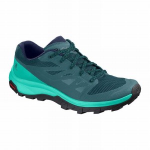 Chaussure de Randonnée Salomon OUTLINE Femme Vert Foncé Turquoise | FDQAH-8493