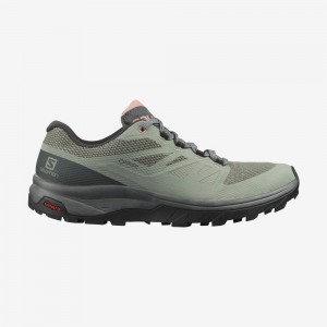 Chaussure de Randonnée Salomon OUTLINE GORE-TEX Femme Vert Olive | WMQYP-0832