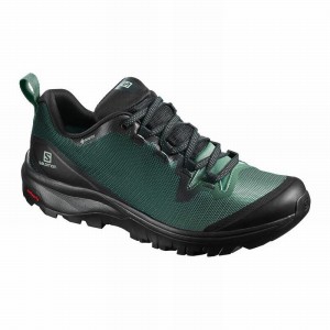 Chaussure de Randonnée Salomon VAYA GORE-TEX Femme Noir Vert | IWHLY-8690