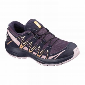 Chaussure de Randonnée Salomon XA PRO 3D CLIMASALOMON WATERPROOF Enfant Violette Bleu | ZJTHQ-3297