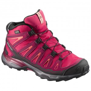 Chaussure de Randonnée Salomon X-ULTRA MID GTX J Enfant Rose Noir | JHOZY-5462