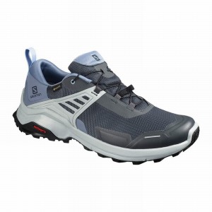 Chaussure de Randonnée Salomon X RAISE GORE-TEX Homme Grise Bleu | PILUB-8792