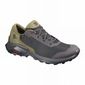 Chaussure de Randonnée Salomon X REVEAL GORE-TEX Homme Grise Foncé Vert Olive | RNYEG-9267