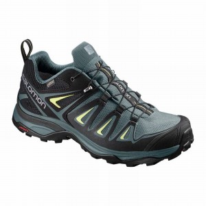 Chaussure de Randonnée Salomon X ULTRA 3 GORE-TEX Femme Vert Noir | PMVIL-0948