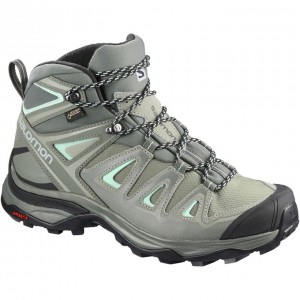 Chaussure de Randonnée Salomon X ULTRA 3 MID GTX W Femme Grise | ITMBZ-8372