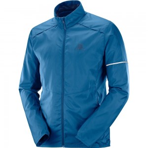 Couches Intermédiaires Salomon AGILE WIND JKT M Homme Bleu | UAPNT-0256