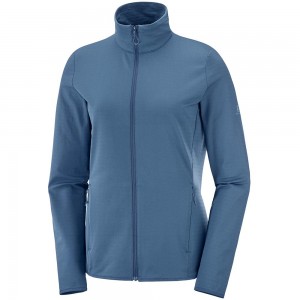 Couches Intermédiaires Salomon OUTRACK FULL ZIP W Femme Noir | ABGUF-8279