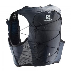 Packs Salomon ACTIVE SKIN 8 SET HYDRATION PACK Homme Noir | IHXTM-4709