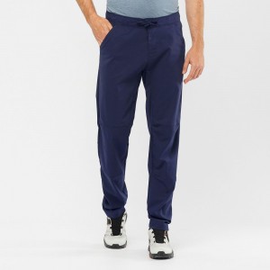 Pantalon Salomon OUTRACK TAPERED Homme Bleu Marine | ZTNUJ-3289