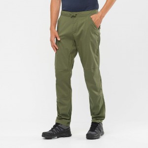 Pantalon Salomon OUTRACK TAPERED Homme Vert Olive | FNAWY-0159