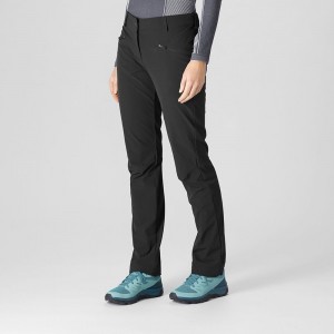 Pantalon Salomon WAYFARER STRAIGHT Femme Noir | BOJWH-3471