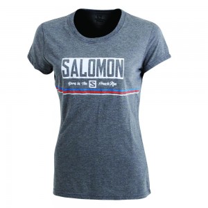 T Shirts Salomon 1947 SS W Femme Noir | CUPZA-6513