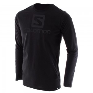 T Shirts Salomon ACHIEVE LS M Homme Noir | ONFAQ-5904