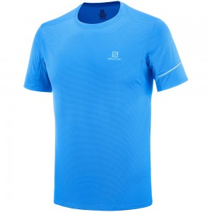 T Shirts Salomon AGILE SS M Homme Indigo | WDFRP-0871