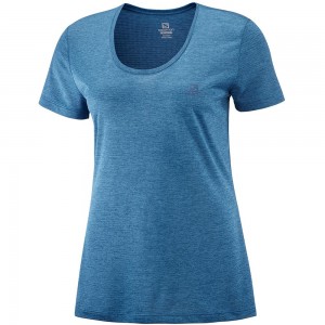 T Shirts Salomon AGILE SS W Femme Bleu | GRPUJ-5192