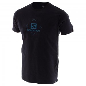 T Shirts Salomon BOXED IN SS M Homme Noir | BIVJA-3621