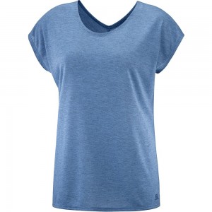 T Shirts Salomon COMET SS W Femme Bleu | OKFUW-4127