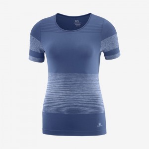 T Shirts Salomon ESSENTIAL MOVE ON SEAMLESS Femme Noir | KRDCA-7013