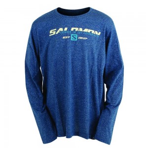 T Shirts Salomon FAST FORWARD LS B Enfant Bleu | WQDTZ-8503