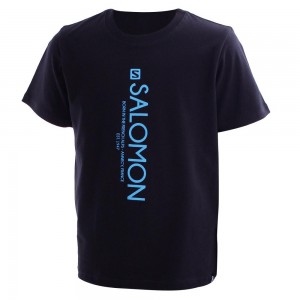 T Shirts Salomon SIDE ALLEY SS B Enfant Noir | KBYDG-8613