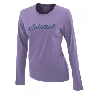 T Shirts Salomon SMOOTH LS G Enfant Grise | WRUIG-3210