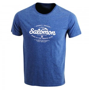 T Shirts Salomon SPRUCE SS M Homme Noir | GWNBK-1465