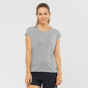 T Shirts Salomon XA SLEEVE TECH W Short Sleeve Femme Grise | ILPWT-9561