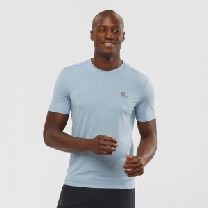 T Shirts Salomon XA TRAIL Short Sleeve Homme Bleu | KZIHU-4108