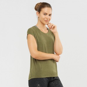 Tank Salomon COMET SHAPED W Femme Vert Olive Vert | OLHXM-2769