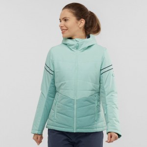 Vestes Salomon EDGE Woinsulated Hoodie Ski Femme Menthe | RHMOZ-9408