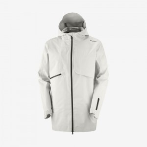 Vestes Salomon OUTLIFE WP COMMUTER PARKA M Waterproof Homme Blanche | OJLWM-6475