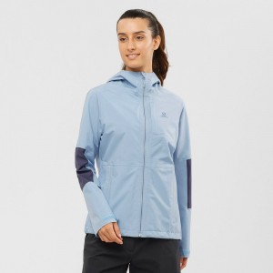 Vestes Salomon OUTRACK 2.5L WATERPROOF Femme Bleu | OQFYX-7148