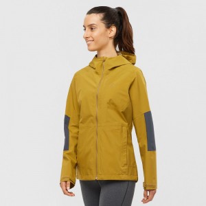 Vestes Salomon OUTRACK WATERPROOF 2.5L Femme Jaune | YWJFL-8697