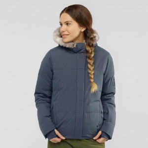 Vestes Salomon SNUGGLY WARM W Ski Femme Grise | UAFHE-7845