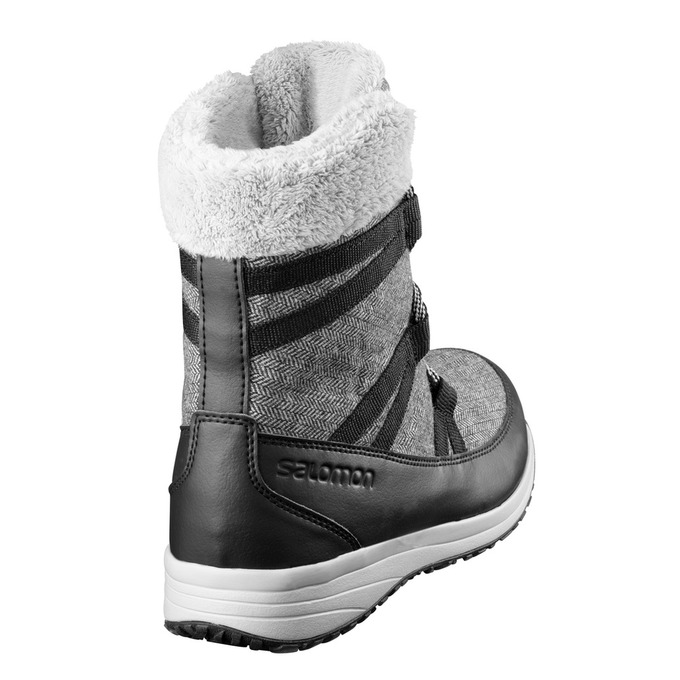 Botte Hiver Salomon HEIKA CS WP Femme Grise Chocolat | YBAWZ-4026