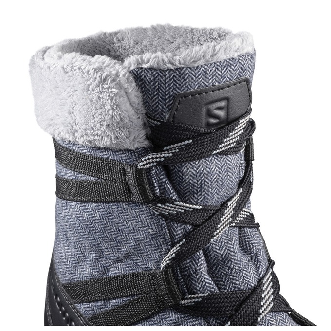 Botte Hiver Salomon HEIKA CS WP Femme Grise Noir | VMZKX-2794