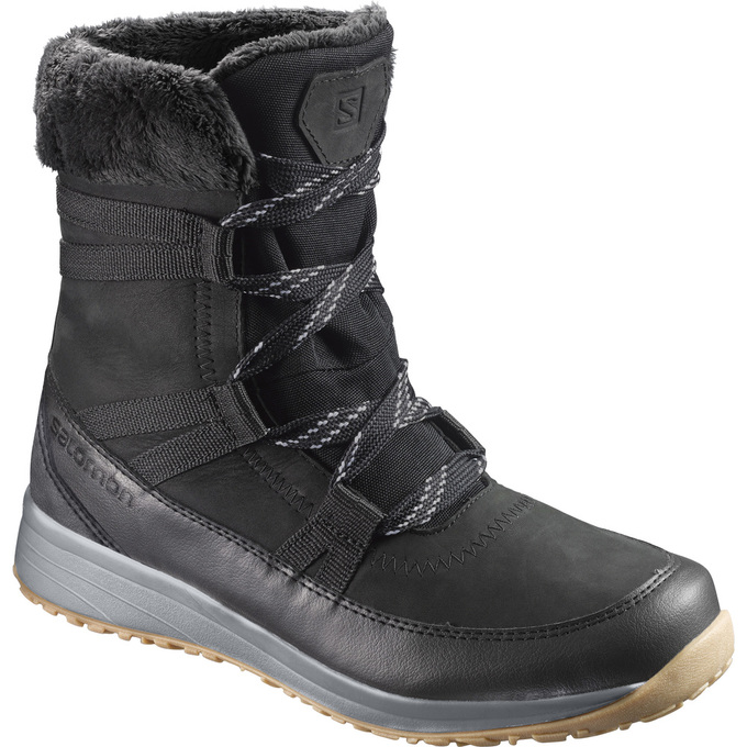 Botte Hiver Salomon HEIKA LTR CS WP Femme Noir | LQWNY-7582