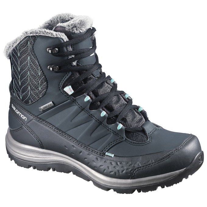 Botte Hiver Salomon KAÏNA MID GTX Femme Bleu Marine | HEKJS-5912 