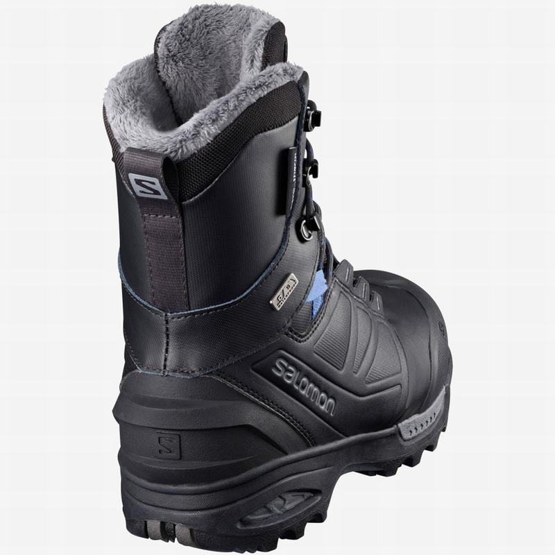 Botte Hiver Salomon TOUNDRA PRO CLIMASALOMON WATERPROOF Femme Noir Bleu | VACEG-4617