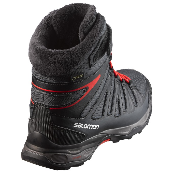 Botte Hiver Salomon X-ULTRA GTX J Enfant Noir Argent | MWVOY-9256