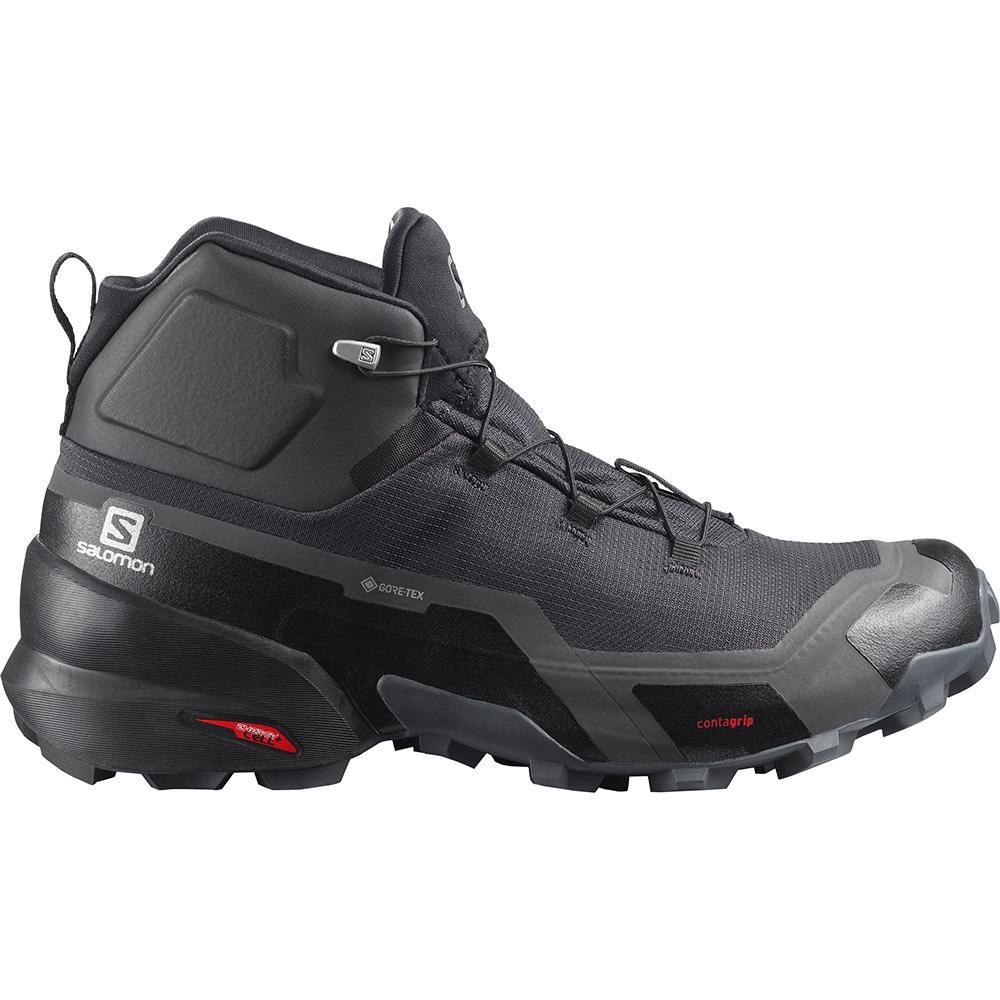 Botte Randonnée Salomon CROSS HIKE MID GORE-TEX Homme Noir | IRTCF-5469