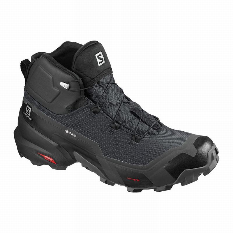 Botte Randonnée Salomon CROSS HIKE MID GORE-TEX Homme Noir | IUATN-5612