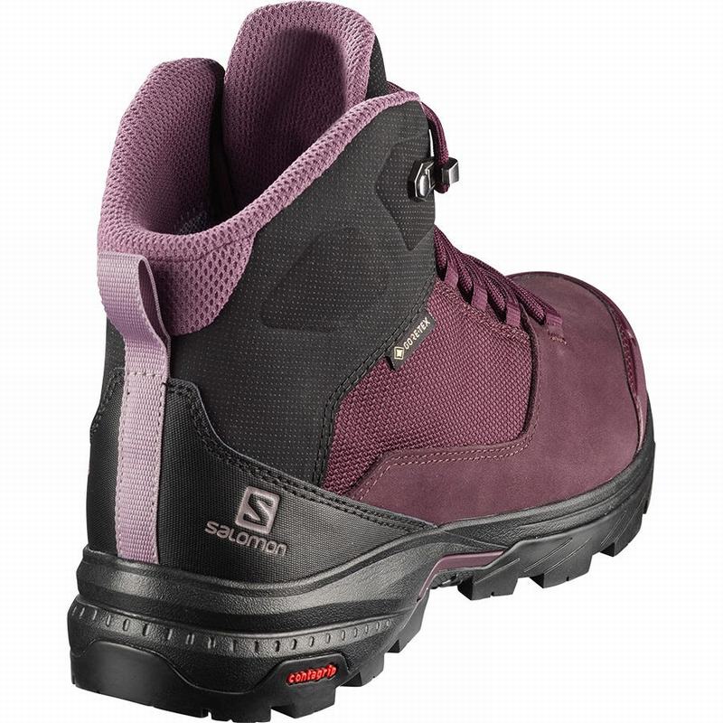 Botte Randonnée Salomon OUTWARD GORE-TEX Femme Bordeaux Noir | BLJCV-3408