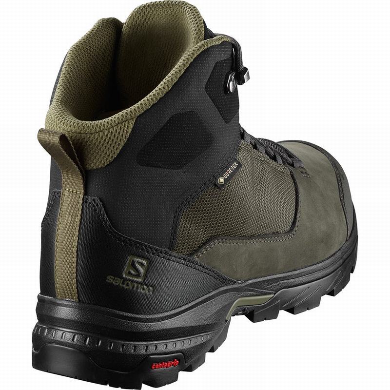 Botte Randonnée Salomon OUTWARD GORE-TEX Homme Vert Olive Noir | RXTKD-7023