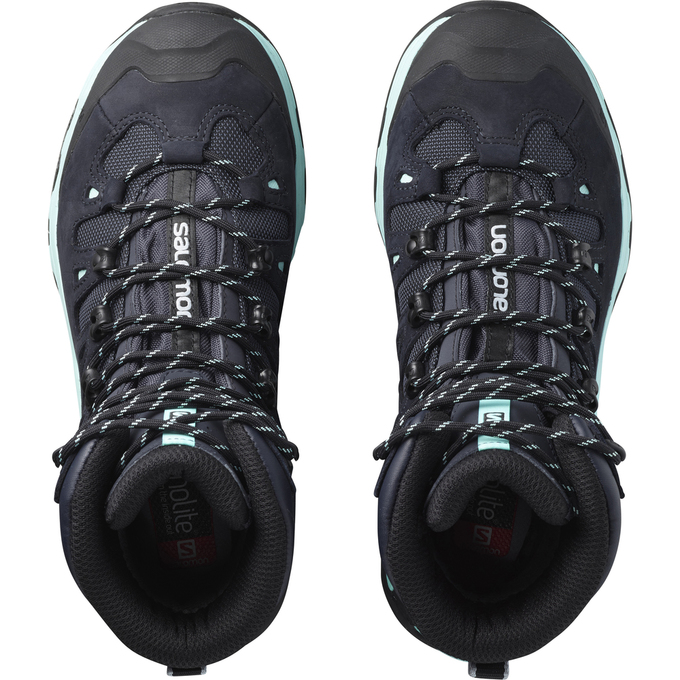 Botte Randonnée Salomon QUEST 4D 3 GTX W Femme Turquoise Clair Noir | JRXVA-6470