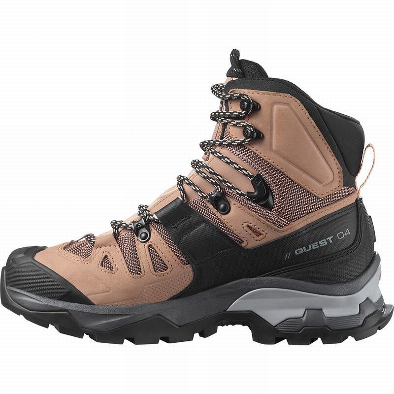 Botte Randonnée Salomon QUEST 4 GORE-TEX Femme Marron Noir | NZILF-1907