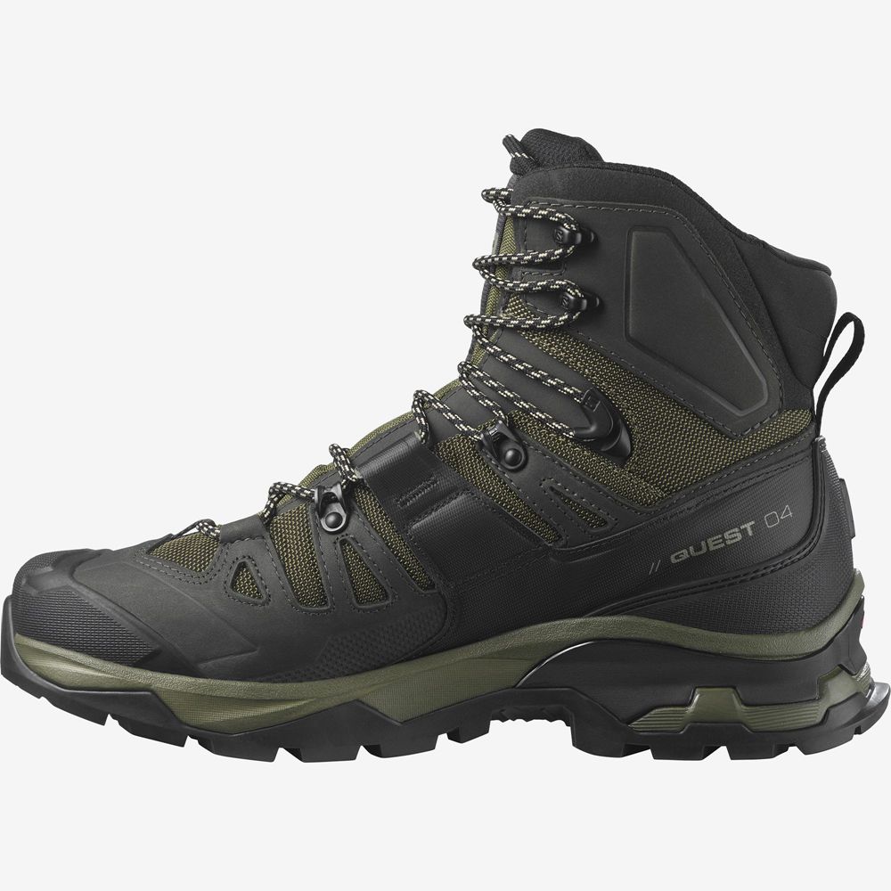 Botte Randonnée Salomon QUEST 4 GORE-TEX Homme Vert Olive | CHSUM-4390