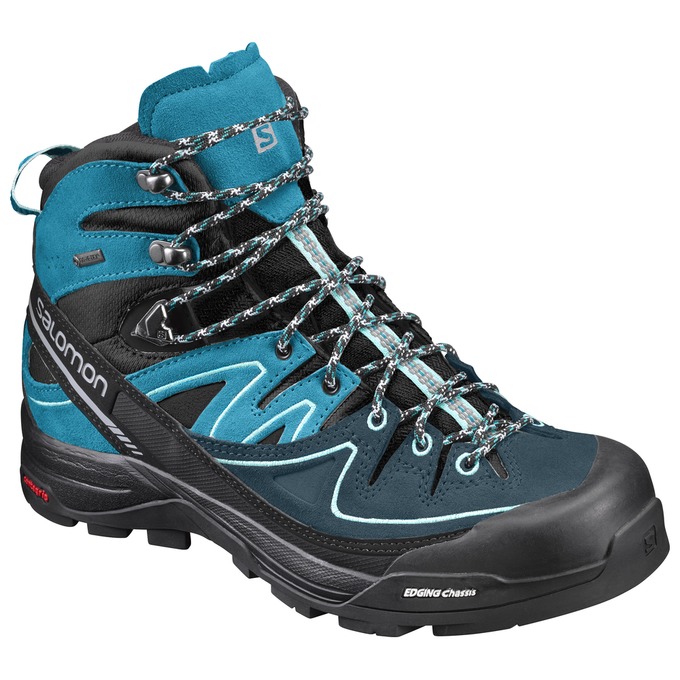 Botte Randonnée Salomon X ALP MID LTR GTX W Femme Turquoise Noir | BJHVW-8420