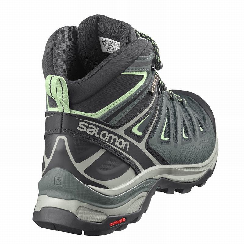 Botte Randonnée Salomon X ULTRA 3 MID GORE-TEX Femme Vert | LKWNV-6928