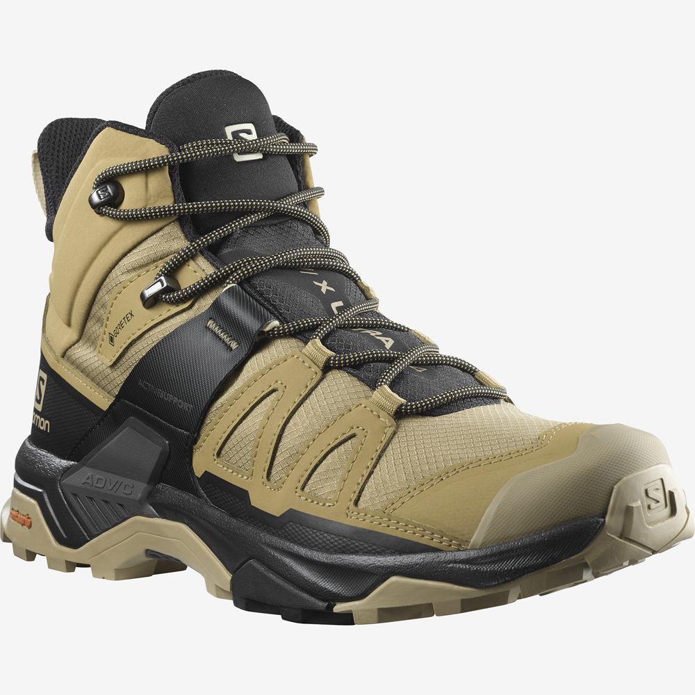 Botte Randonnée Salomon X ULTRA 4 MID GORE-TEX Homme Kaki | STJFN-0593